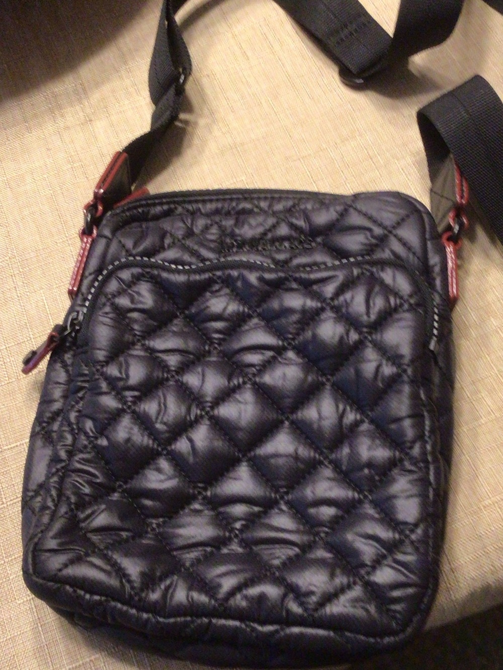 MZ Wallace Quilted Black Crossbody Bag